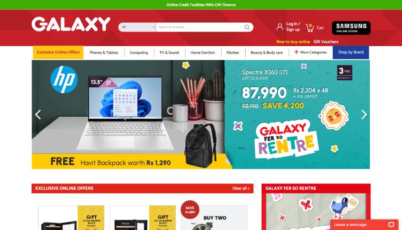 galaxy homepage