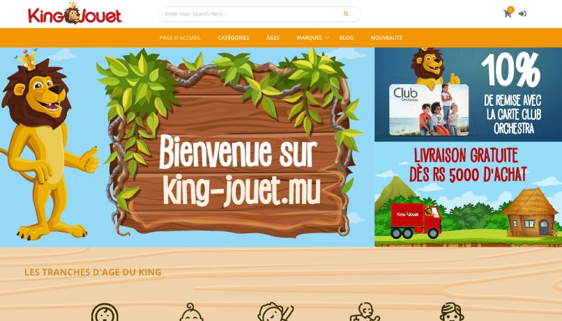 king jouet homepage